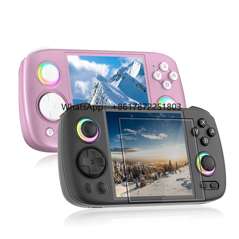 

RG Cube Retro Handheld Game Console 64bit 3d Android Game Console 13 Unisoc T820 3.95 Inch IPS Screen Hall Joystick RGB Lighting