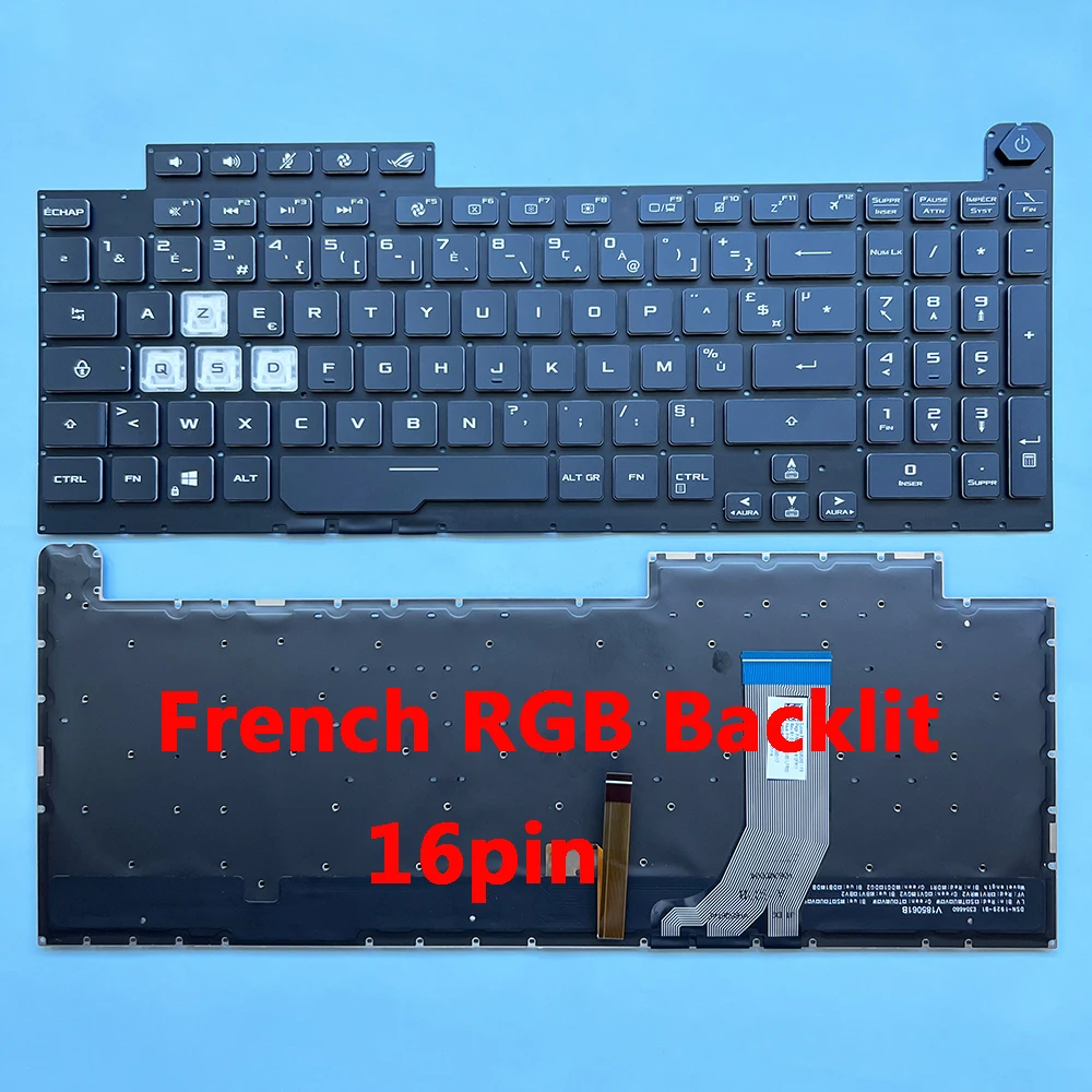 G731 Spanish/French RGB Backlit Keyboard for ASUS ROG Strix G17 G731G G731GV G731GW G731GT G731GU G712LU G712LV G712LW G712