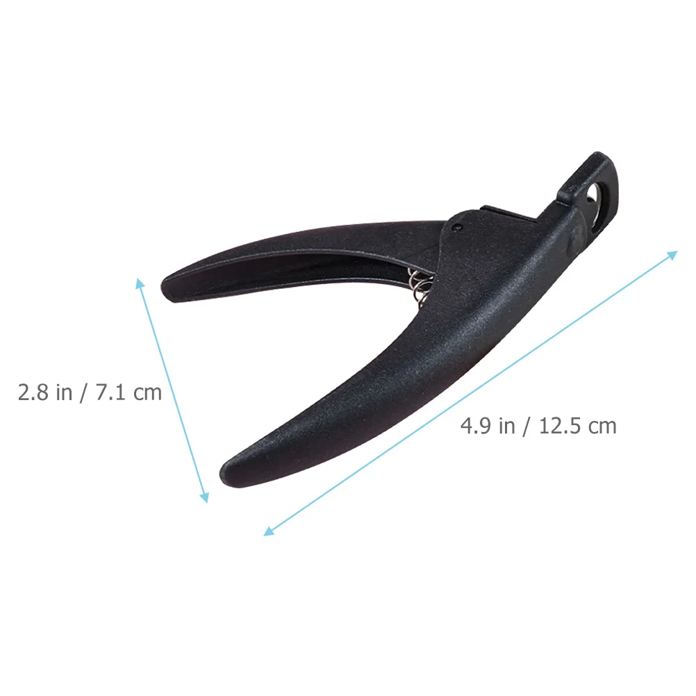 

3 шт., черные прямые машинки для стрижки ногтей, U-образный маникюрный инструмент из нержавеющей стали для накладных акриловых удлиненных ногтей, триммер для ногтей