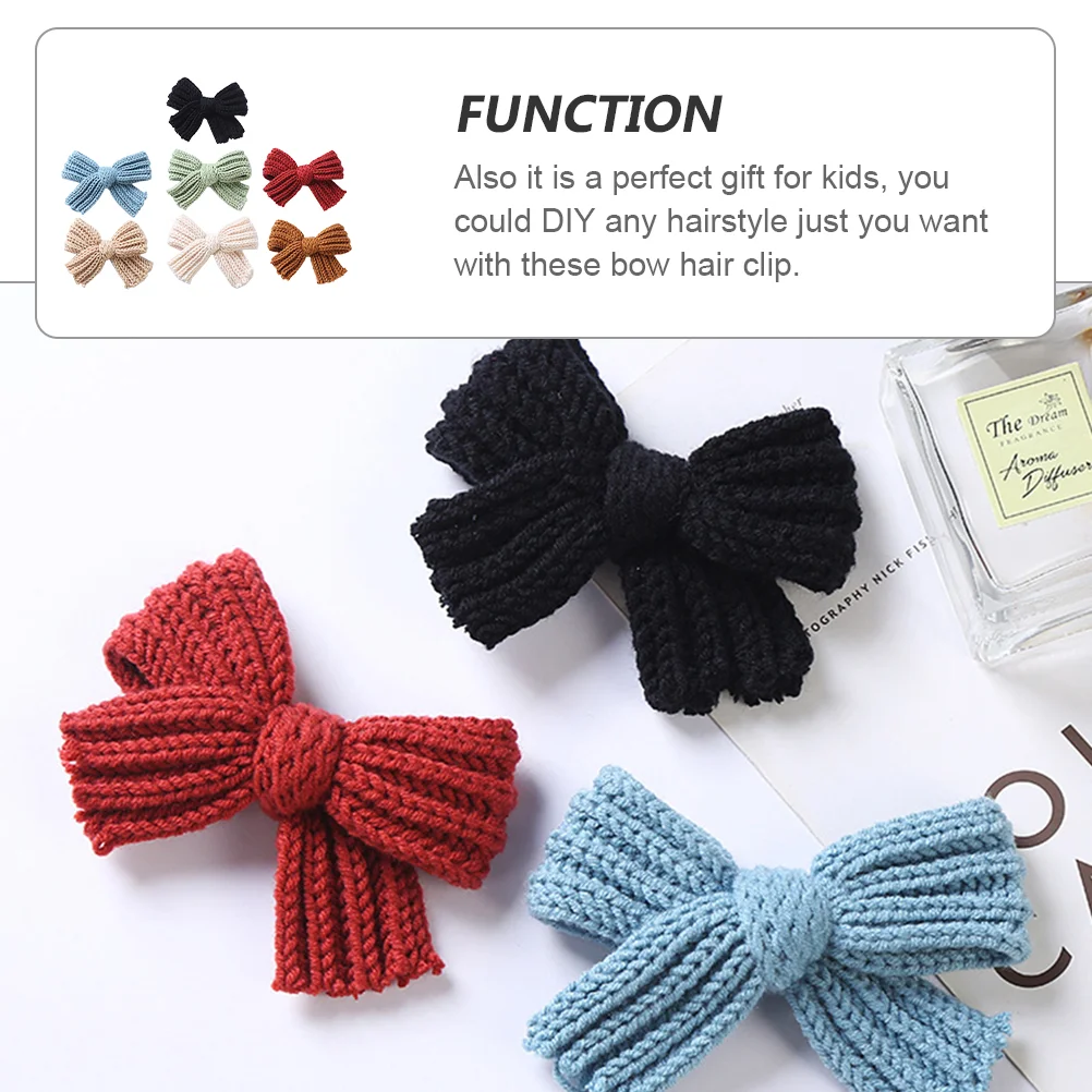 7 pçs arco hairpin bowknot clipe crianças acessórios para meninas decorar clipes de cocar decoração de ferro criança mini