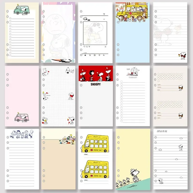 

Snoopy A5 Loose-Leaf Paper Hand-Book Core Replacement Paper Inner Page Multiple Styles Diy Exclusive Notebook Ins Popular New