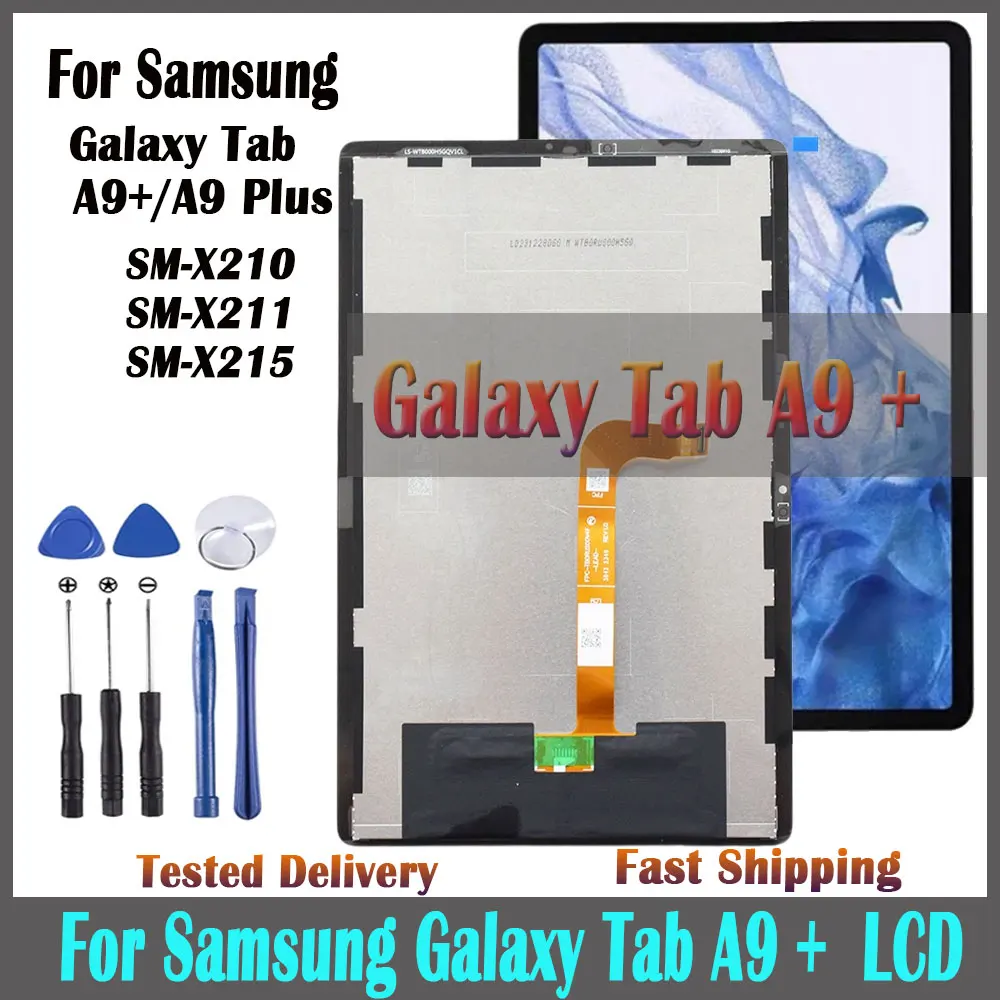 For Samsung Galaxy Tab A9+ A9 Plus X211 X210 X216 SM-X210 X215 LCD Display Touch Screen Panel Digitizer Assembly Replcement Part