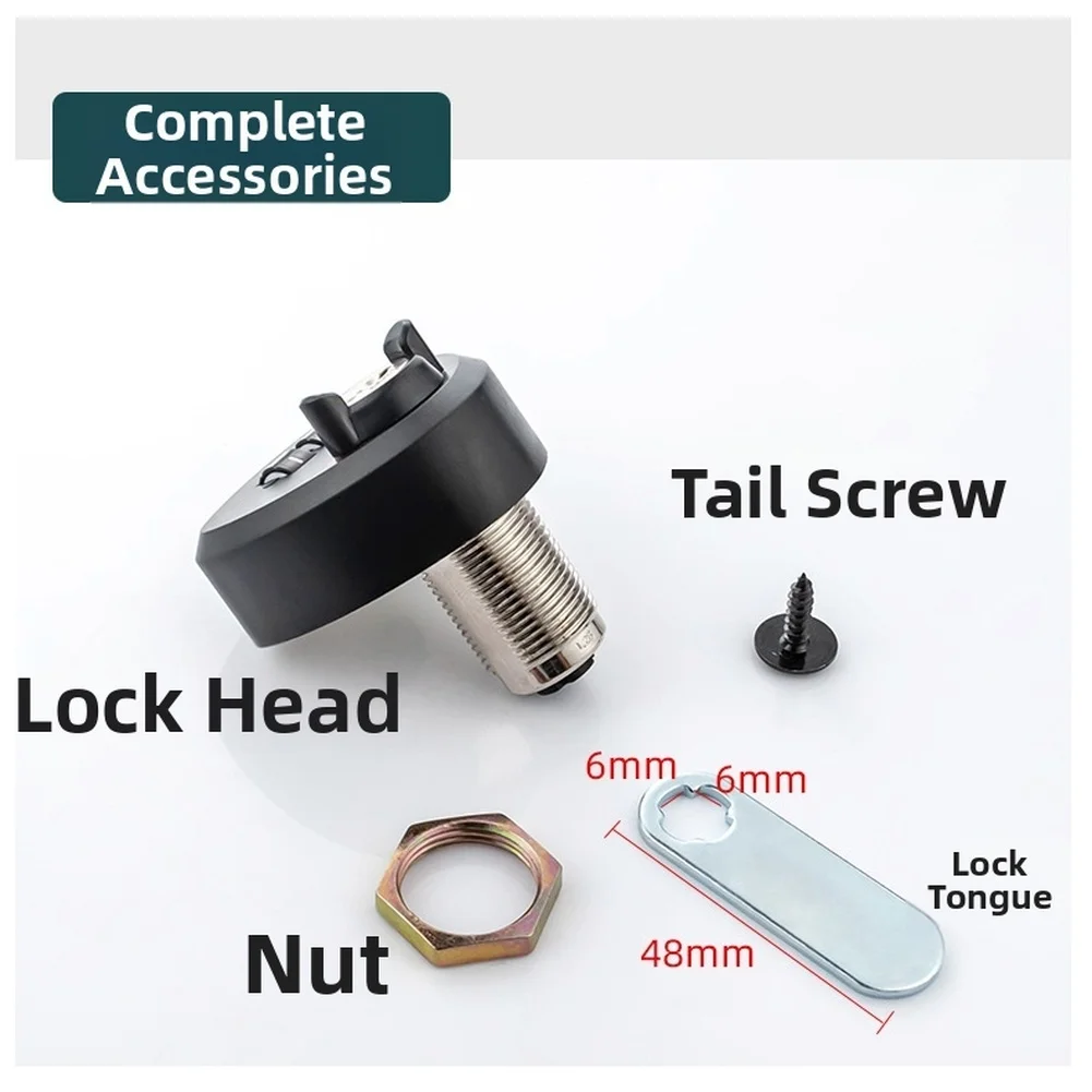 Resettable Combination Cabinet Lock For Drawer Office Locker Zinc Alloy Body With Key 20mm 25mm Sizes