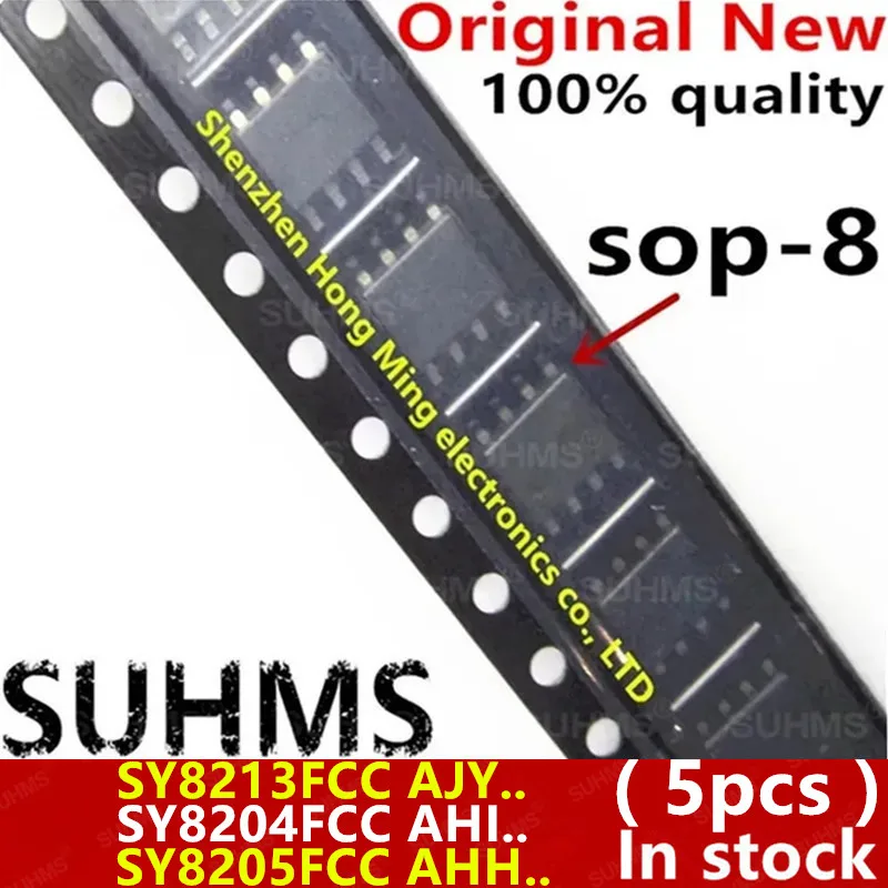 (5piece) 100% New SY8213FCC SY8213 AJY.. SY8204FCC SY8204 AHI..  SY8205FCC SY8205 AHH.. sop-8 Chipset