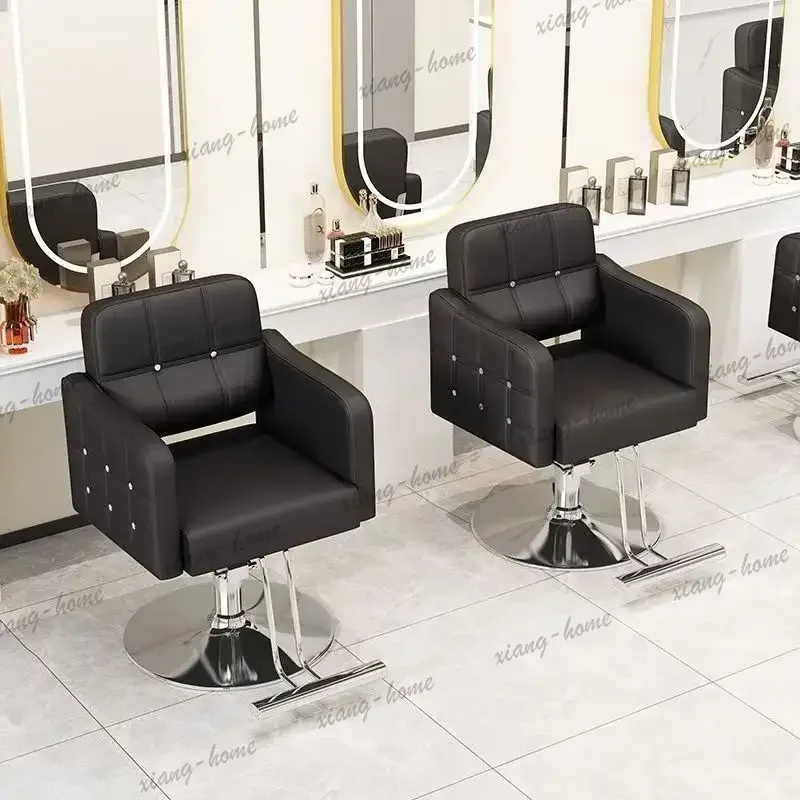 LJY Modern Barbershop Barber Chair Supportive Space Saving Salon Chair Adjustable Cushioned Fauteuil Coiffure Beauty Salon Furni