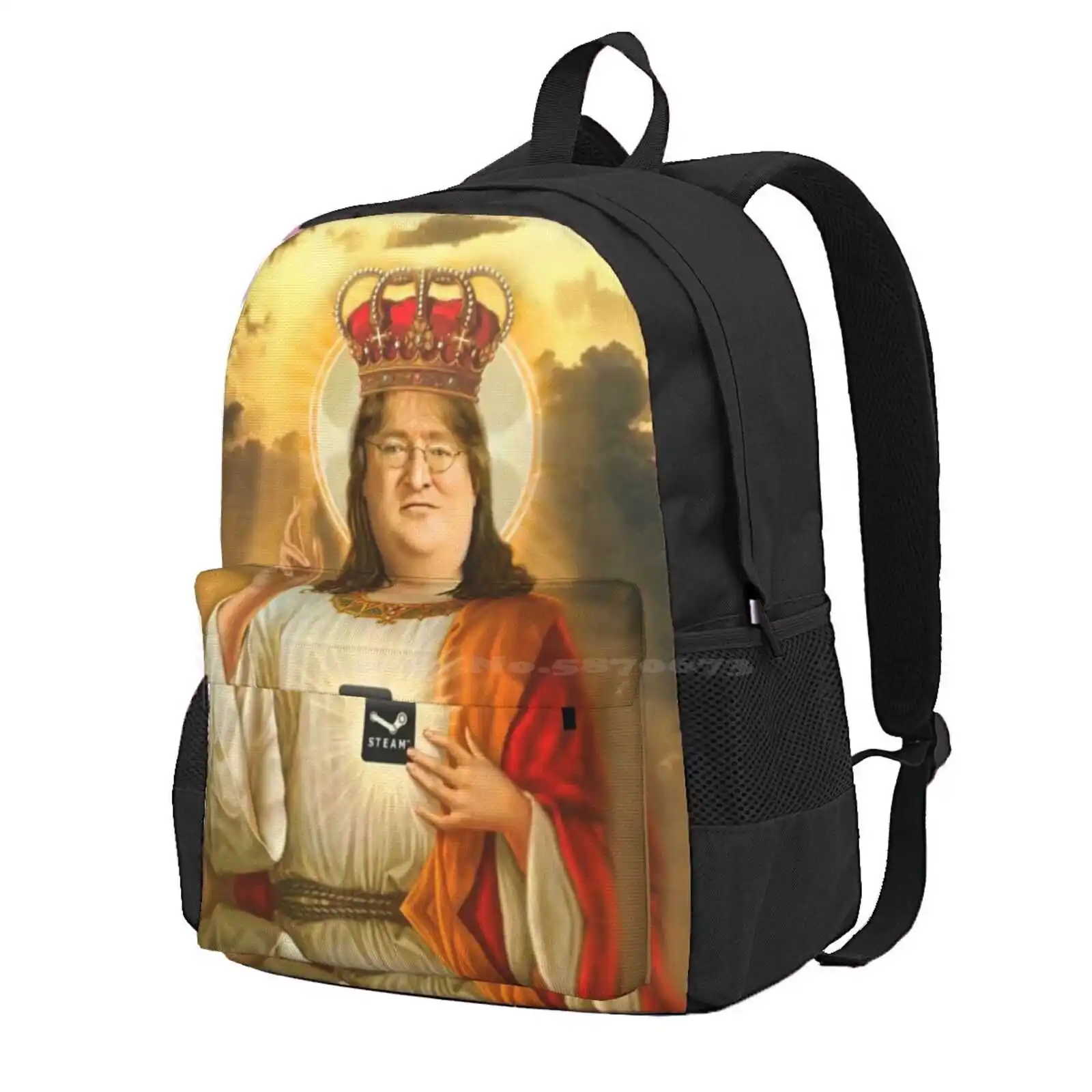 Gaben Hot Sale Schoolbag Backpack Fashion Bags Gaben Gabe Newell Half Life 2 Steam Valve Hl3