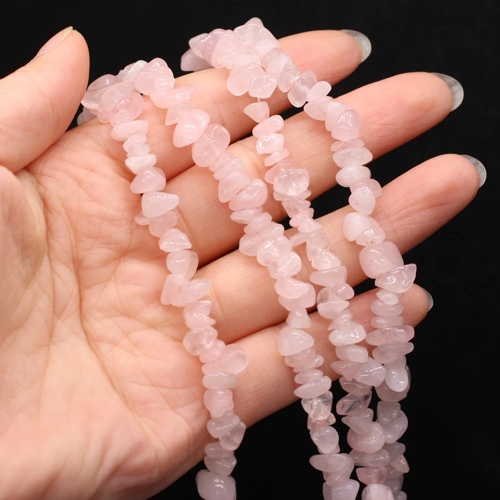 

Crystals Bead Natural Rose Quartz Gemstones Gravel Loose Spacer Bead for Jewelry Making Supplies DIY Necklace Bracelet Accessory