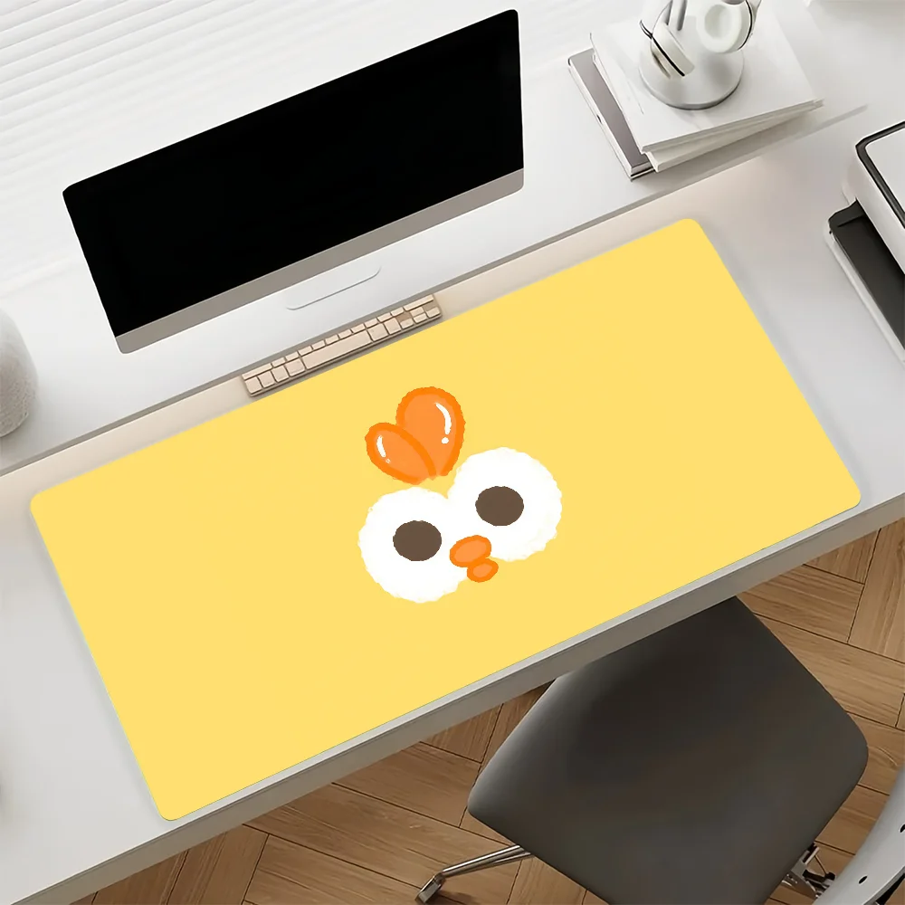 Cartoon Dun D-Dun C-Chicken Mouse Pad Anti Slip Rubber Edge Locked Thickened Laptop Gaming Desk Mat