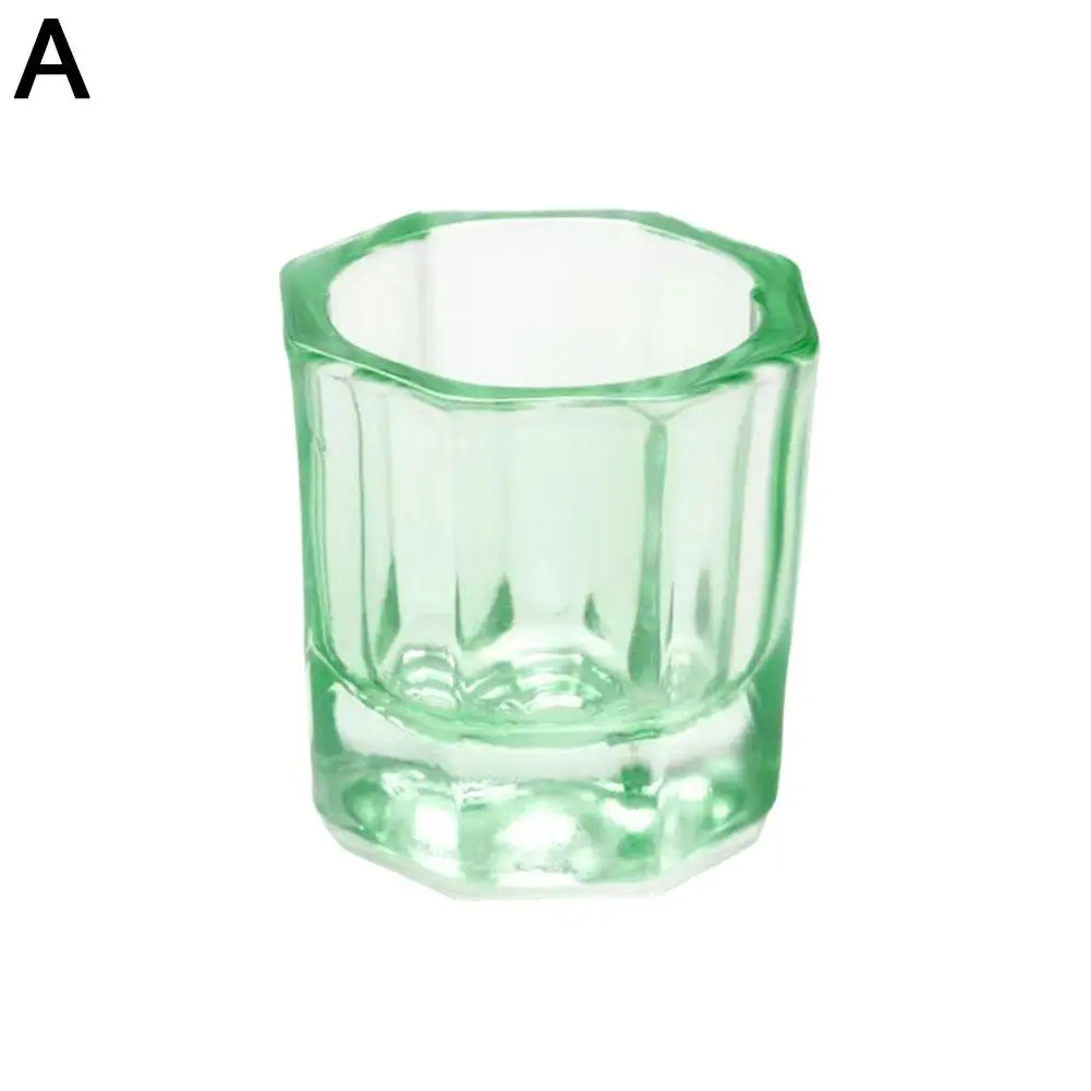 1pcs Crystal Cup Voor Nail Manicure Tool Helder Glazen Container Wasborstel Dappenschotel Acryl Poeder Vloeistof Mini Kom Equipm K7C1