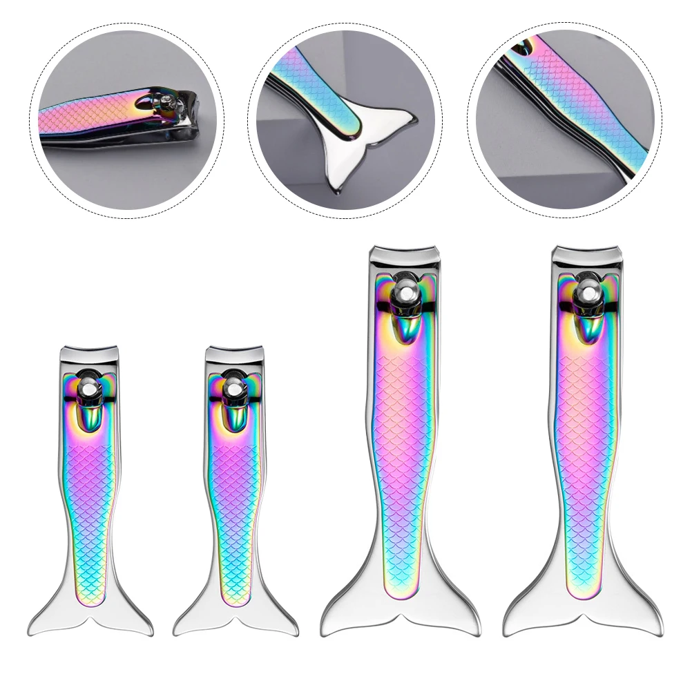 4-częściowy zestaw obcinaczy do paznokci ze stali nierdzewnej, trwałe, nadające się do mycia narzędzia do manicure z pilnikiem, przenośny zestaw do przycinania paznokci, nożyczki do pedicure