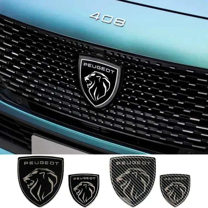 Lion Car Front Grille Emblem for Peugeot 406 405 205 3008 206 5008 308 208 408 508 407 107 307 Auto Rear Trunk Sticker Badge