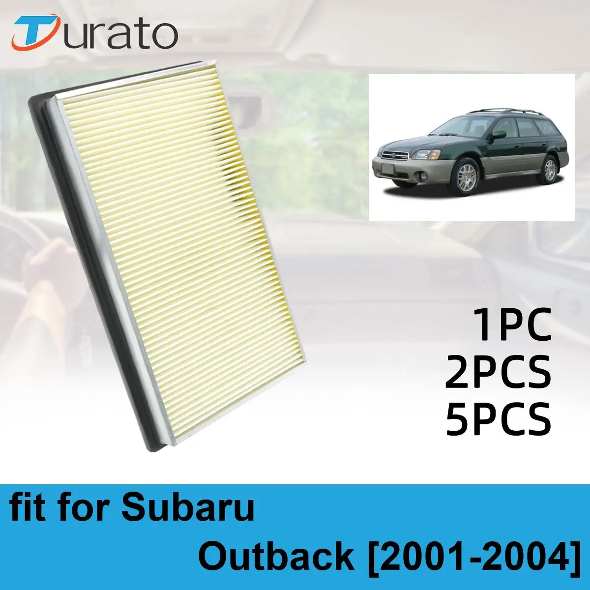 Car Engine Air Filter Pollen Auto Climate Control Gases Replace Accessories Pollen For Subaru Outback 2001-2004 CA4309 25043775