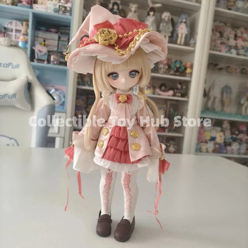In Stock Flora 1/6 Bjd Ball Jointed Doll Pink Witch Lolita Poseable Anime Figure Collectible Gift For Hobbyists Photography Prop