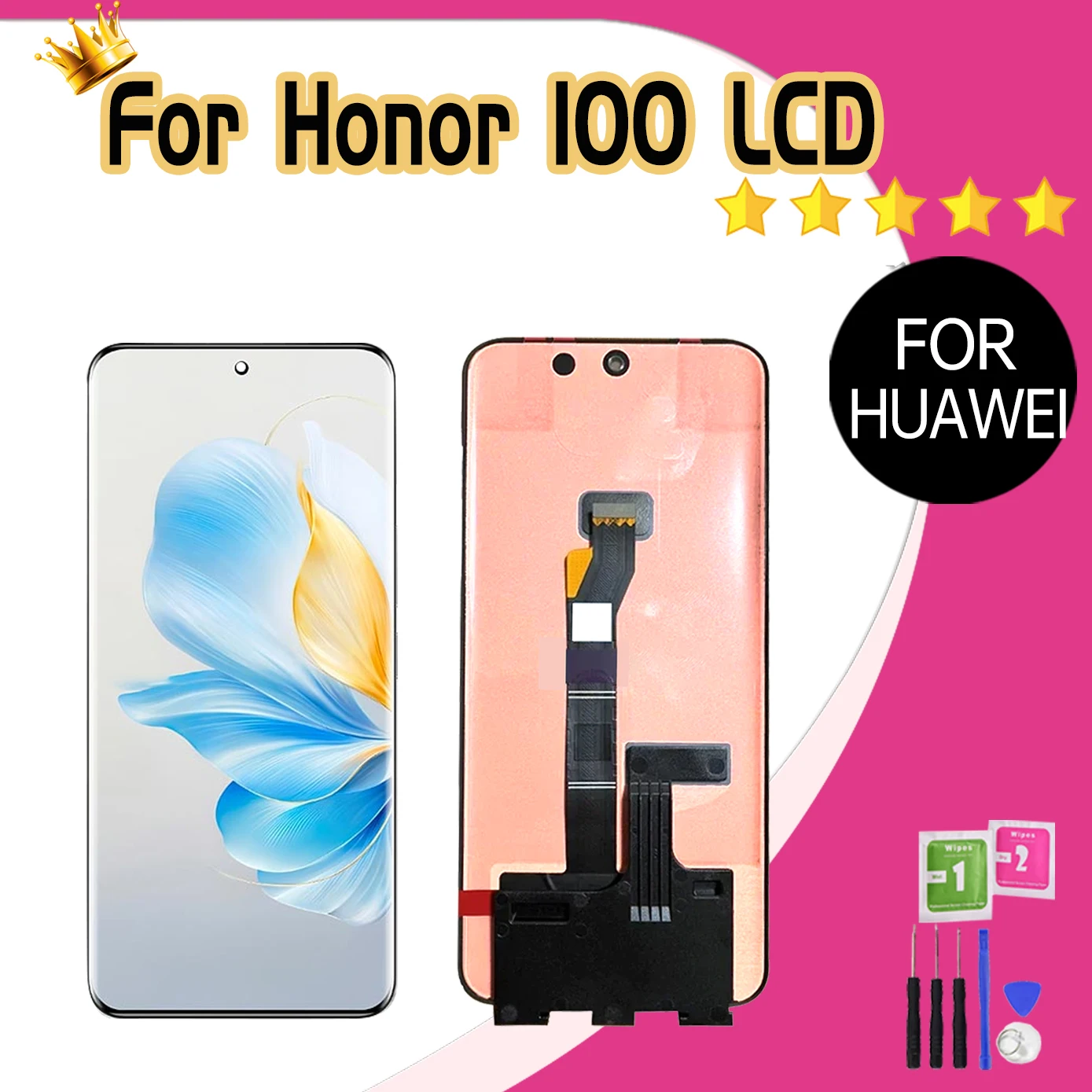 OLED 6.7''Display For Huawei Honor 100 LCD Display Touch Screen for Honor100 MAA-AN00 Display Digitizer Assembly Repair Parts