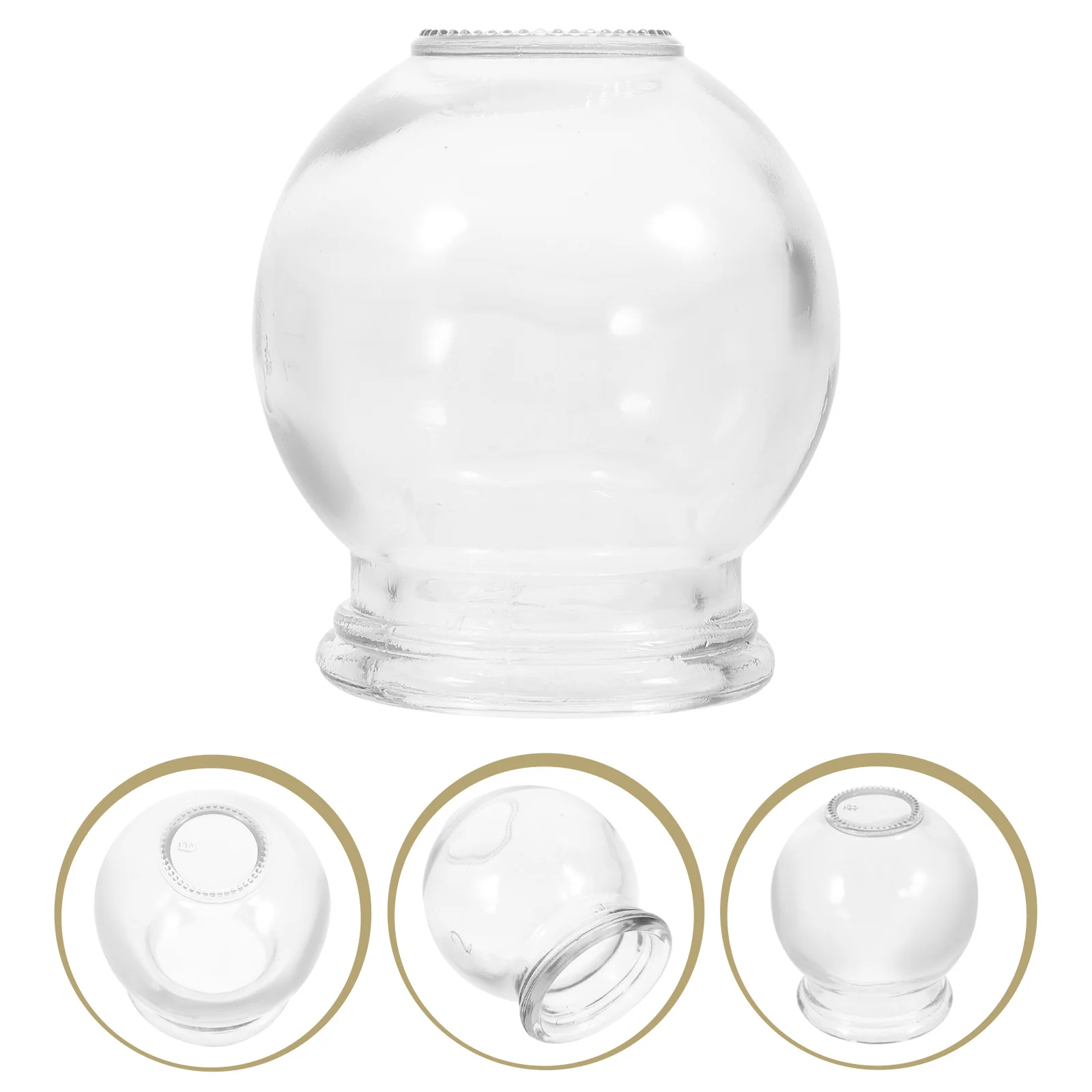 

6Pcs Glass Massage Cupping Cups Simple Design Improve Muscle Immunity Cupping Therapy Set Suction Cups Massage Cans