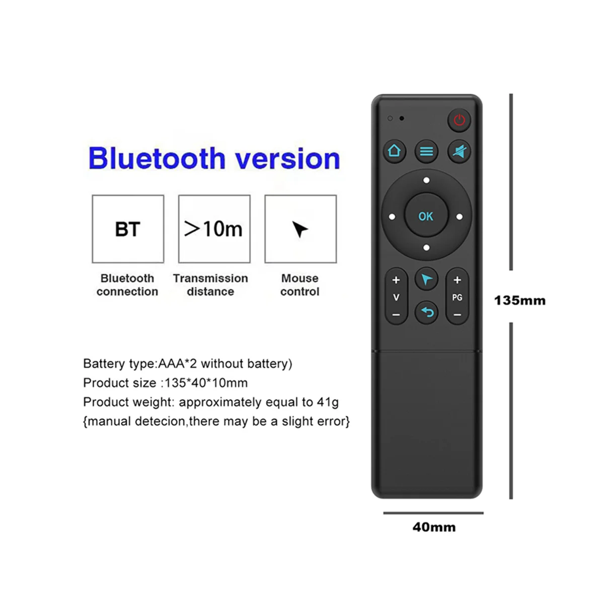 M5 Bluetooth 5.2 TV Remote Control Air Mouse Wireless Infrared Remote Control for TV Box Projector and PC Smart Home