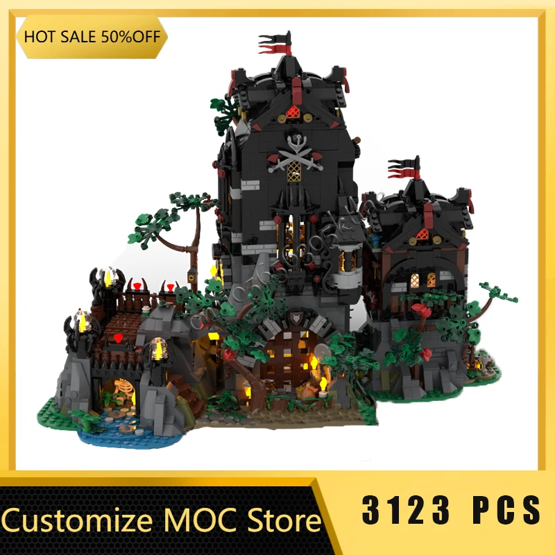 نموذج جديد 3123 قطعة تخصيص MOC الإبداعية وولف كينغ لير بناء نموذج اللبنات مجموعات تجميع الطوب لعب الاطفال الهدايا