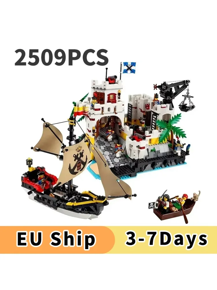 2509 STKS 10320 Middeleeuwse Piraten Serie Eldorado Fortress Piraat Barracuda Bay Modulaire Bouwstenen DIY Bricks Speelgoed Geschenken - afbeelding 2