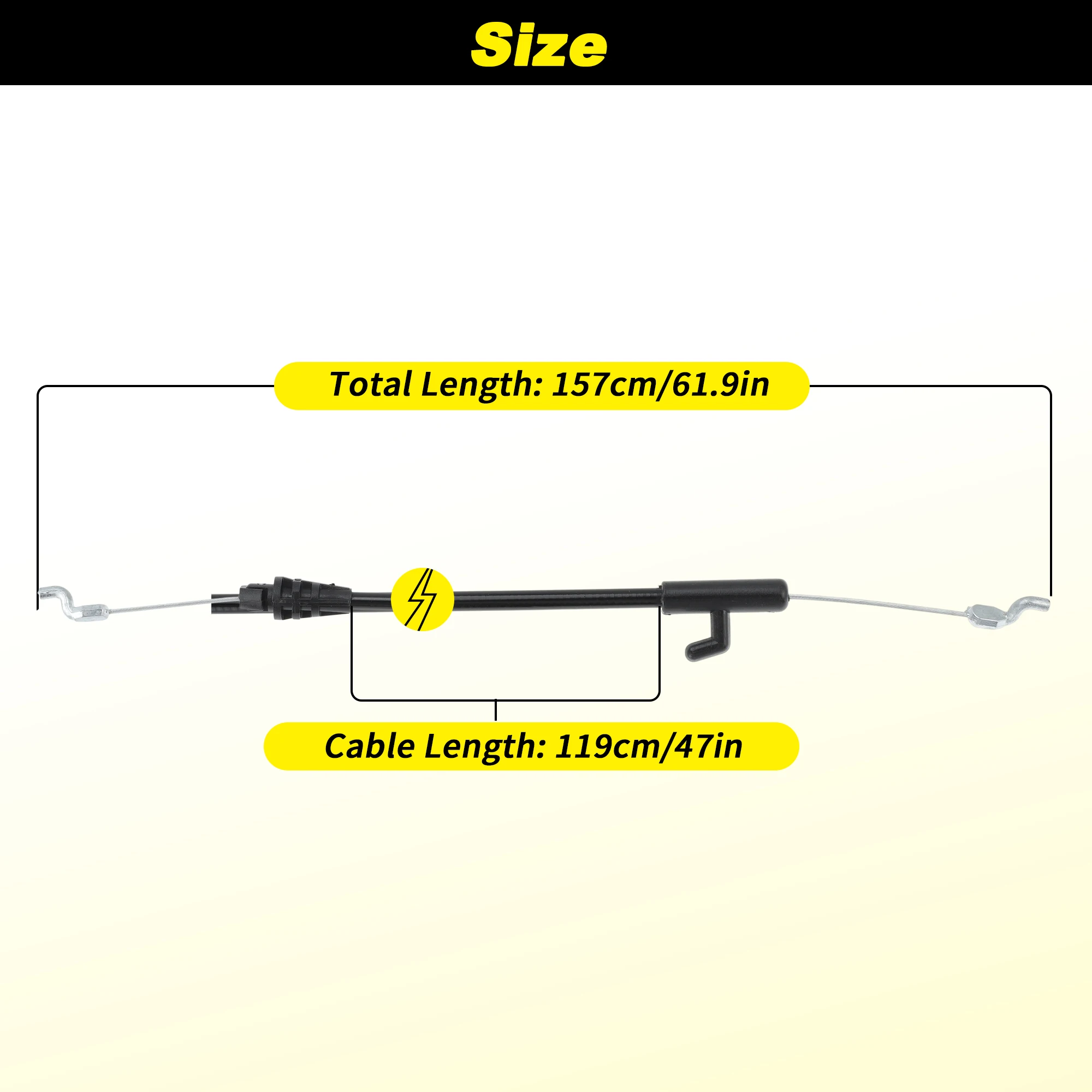 สายควบคุมเครื่องตัดหญ้า UXCELL รุ่น No.946-04703A สำหรับ Troy-Bilt TB105/TB115/TB120/TB125