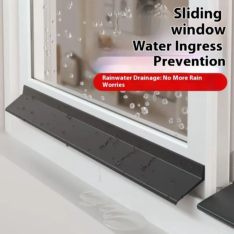 Sliding Window Water Barrier - Heavy-Duty TPE Outdoor Window Drainage System, Compatible with Single/Double Glazed Windows
