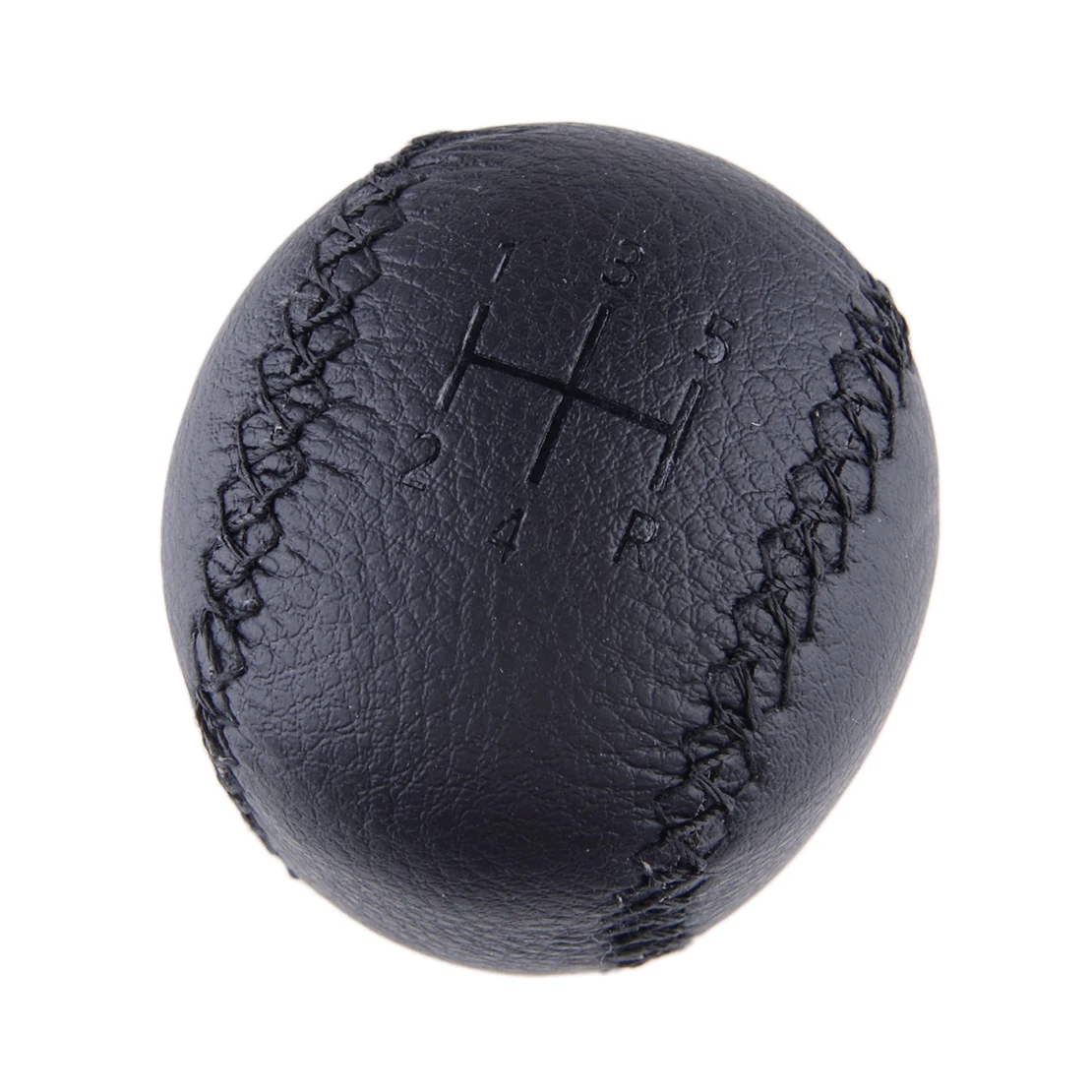 Black 5 Speed Gear Stick Shift Knob PU Leather 4777074 Fit for Saab 95 9-5 1998-2003 2004 2005 2006 2007 2008 2009 2010 2011