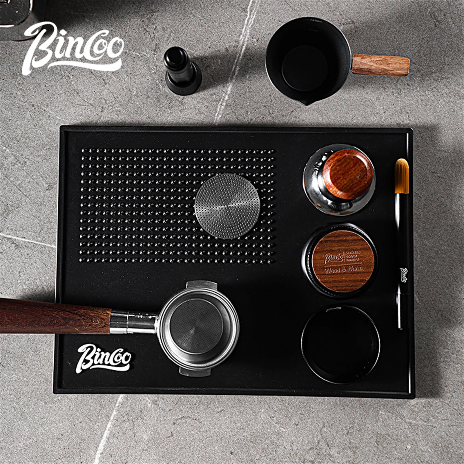 

Bincoo Espresso Tamping Mat Stand Station ，PVC Non Slip Holder Pad Coffee Powder Press Tool，Barista Tamper Mat Coffee Accessory