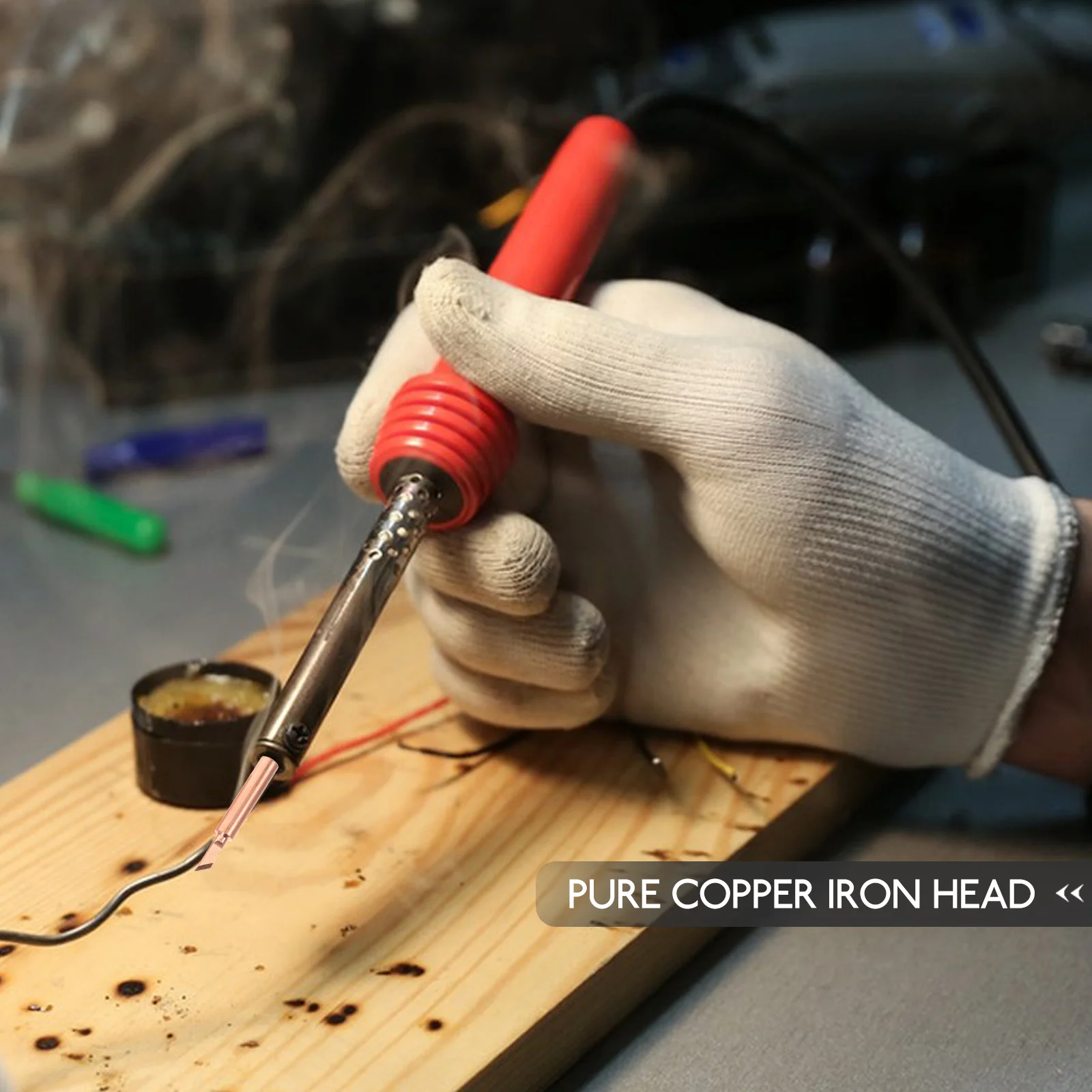 

10Pcs Pure Copper Soldering Iron Tips Stable Heat Conduction Professional Welding Accessories Anytime Anywhere Use