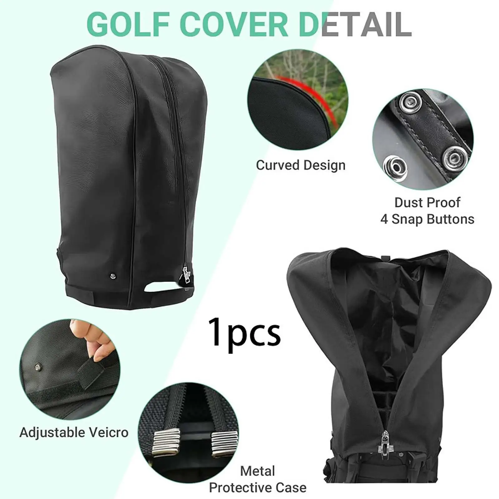 

Чехол для сумки для гольфа с дождевым капюшоном, накидка из прочной ткани Оксфорд, портативная защита клюшки, подарок для игрока в гольф для вождения, сумки-стойки для мужчин и женщин