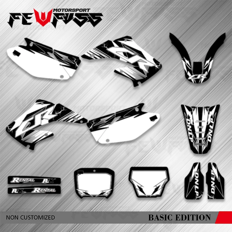 

Fewfuss для HONDA CR125 CR250 2002-2012 CR125 CR 250, полный набор мотоциклов, графические наклейки, наборы наклеек, номер, имя, заказ