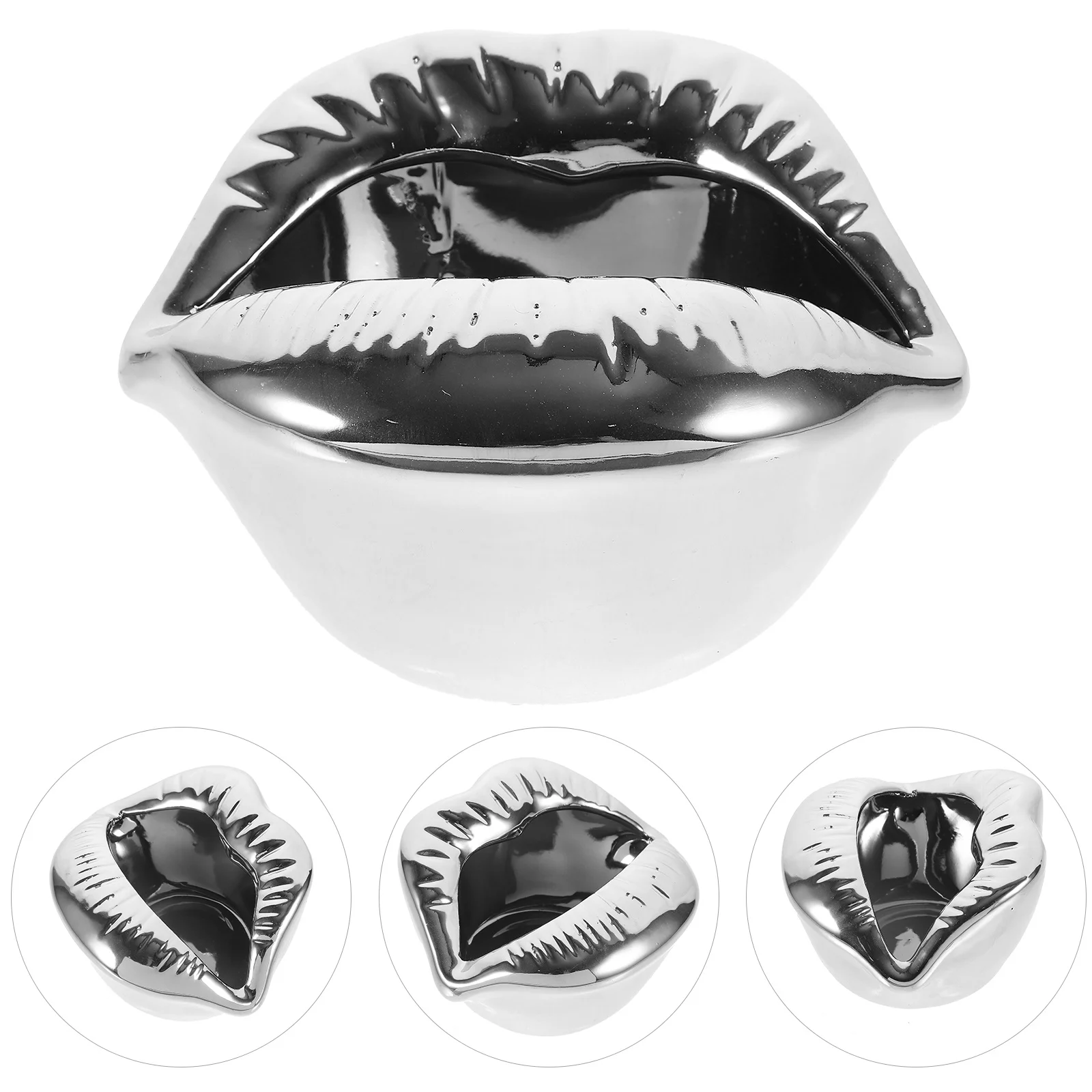 

Cute Ashtray Lip Tabletop Portable Ashtrays Holder Ceramic Customized Novelty Cigar