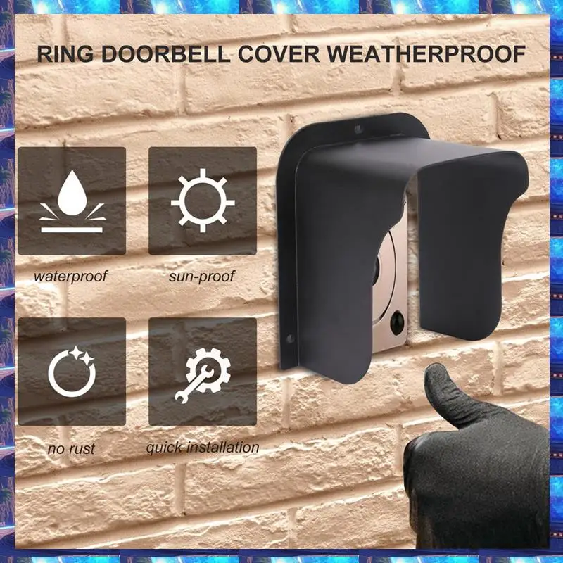 

Набор дождевиков для дверного звонка 2025, металлическая защитная крышка для дверного звонка, крышка для дверного звонка, чехол для клавиатуры, совместимый с большинством видеодверных звонков, DJ