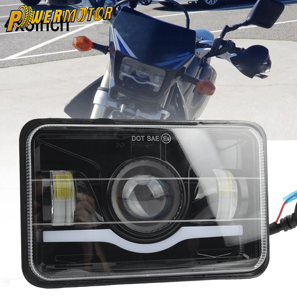 

For Suzuki DRZ400 S SM E DRZ250 DR200S DR650S SE Motorcycle 4"x6" LED Headlamp High Low Beam H4656 Car Truck Universal Headlight