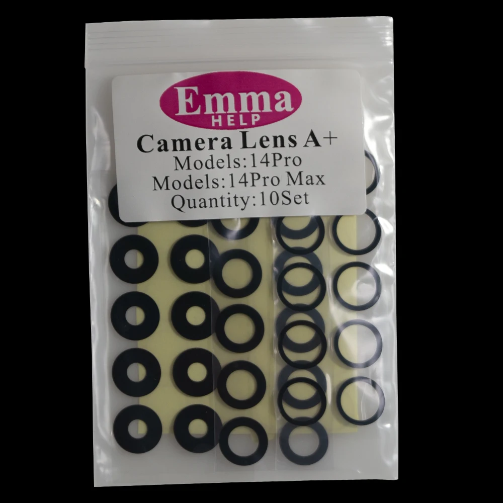 10er-Set Rückkamera-Glaslinsen für iPhone 14 13 15 16 17 Pro Max Rückkamera-Glaslinsen mit Kleber für Ersatz und Reparatur – Detail 4