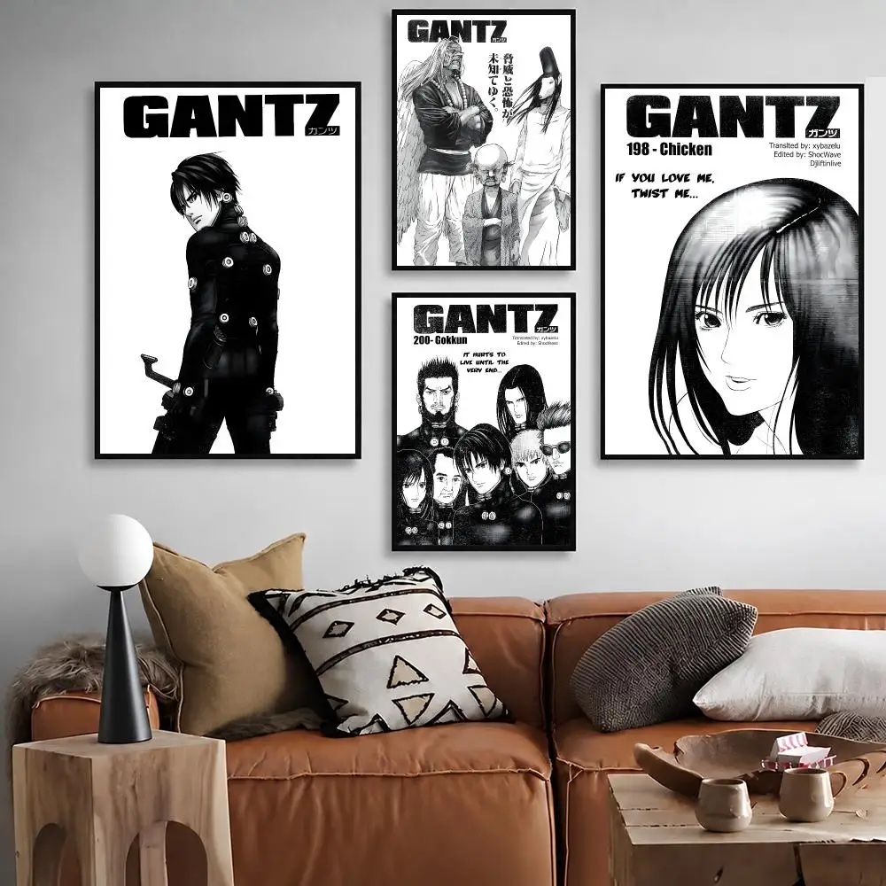 Manga Gantz   Character Print Japanese Graphic Streaming Film Style Wall Artwork Bedroom Decor  Poster