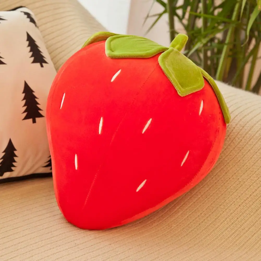 Strawberry Pillow Doll Portable Strawberry Pillow Toy Lightweight Anti-fade  Interesting Cute Strawberry Stuffed Toy