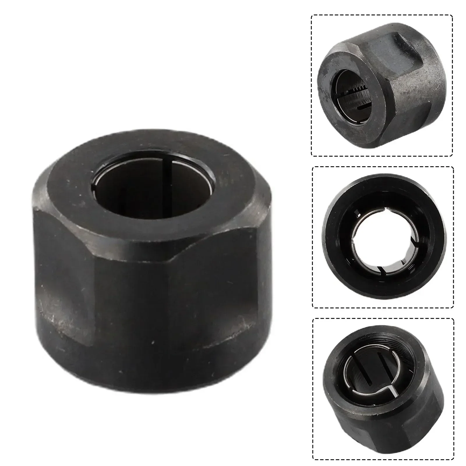 1/2 Inch Collet Chuck Adapter Nut Plunge Electric Router Bit Collets 12.7mm Center Hole For 3612 Engraving Machine