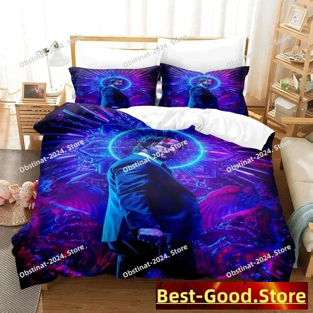 

New John Wick Bedding Set Single Twin Printed Bed Set With Pillowcase Bed Duvet Cover Soft Single Double Queen Super King Size