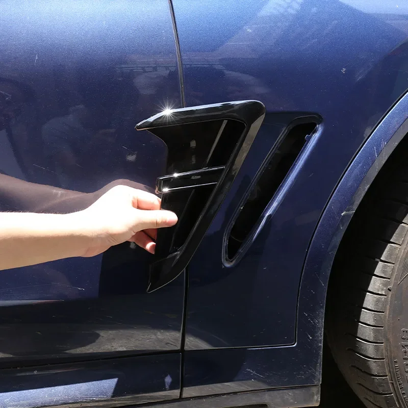 

ABS Углеродное волокно для BMW X3 G01 X4 G02 2018-2021 Автомобильное переднее крыло, боковая крышка сброса акулы, боковая крышка воздуховыпускного отверстия, накладка, автомобильные аксессуары