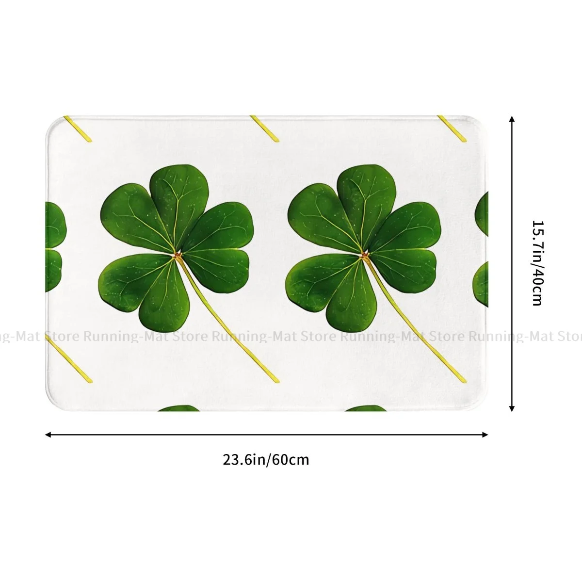 St Patrick's Day Bath Non-Slip Carpet Shamrock Living Room Mat Welcome Doormat Home Decoration Rug