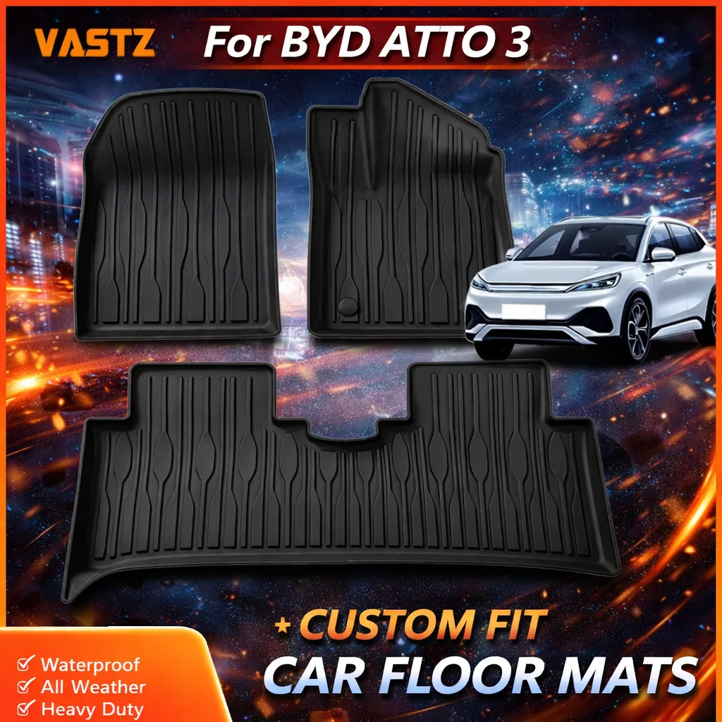 

Всепогодные коврики TPE для BYD ATTO 3 2022-2025 (правый руль), водонепроницаемые, противоскользящие, полный комплект, включая коврик в багажник