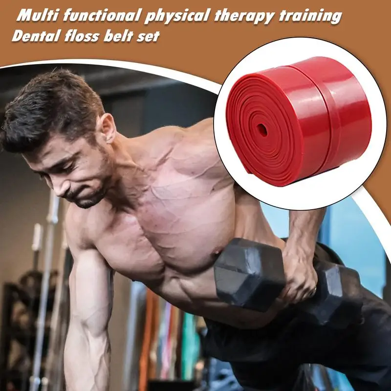 Fitness Bands Resistance Strength Training Exercise Bands Latex Stretch Gym Accessories Physical Floss Strap For Home Rehab &