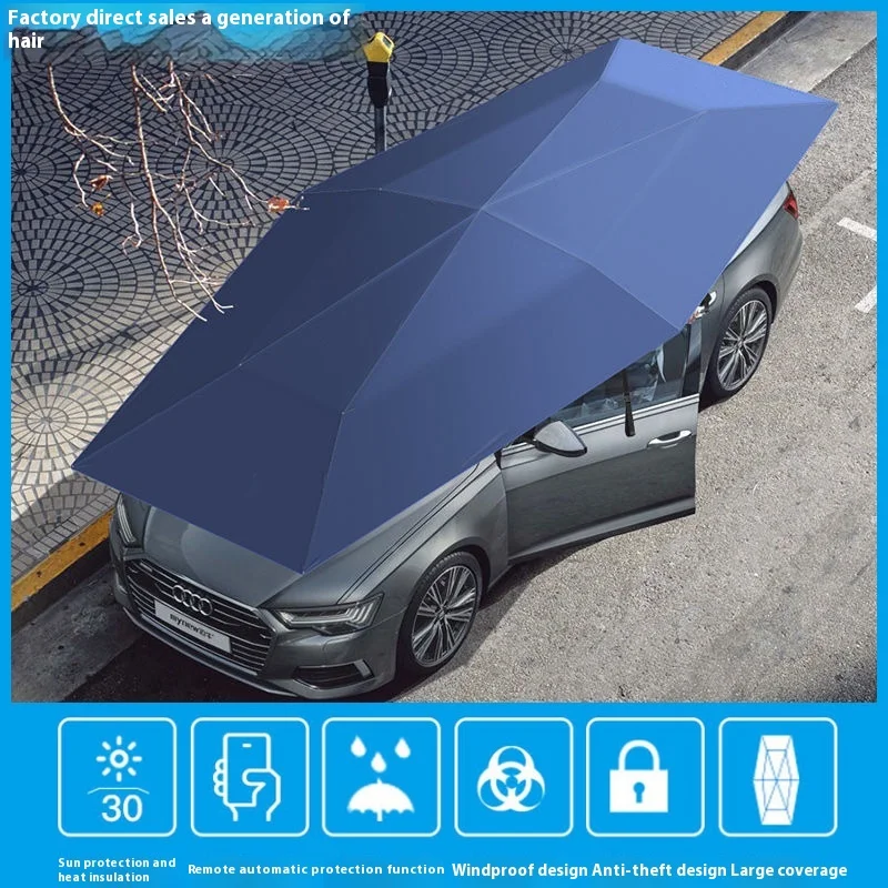 Wysokiej jakości przenośny, składany pokrowiec samochodowy chroniący przed śniegiem, gradem, deszczem i słońcem, skuteczna ochrona przed słońcem.