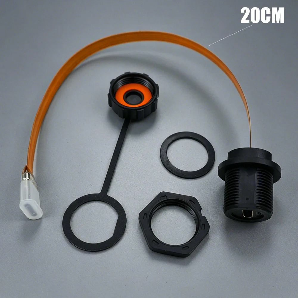 1Sets Type-C Threaded FPC Waterproof Plug Snap On Data Connector Industrial Grade USB 3.1 TypeC Socket with 10CM/20CM Cable IP68