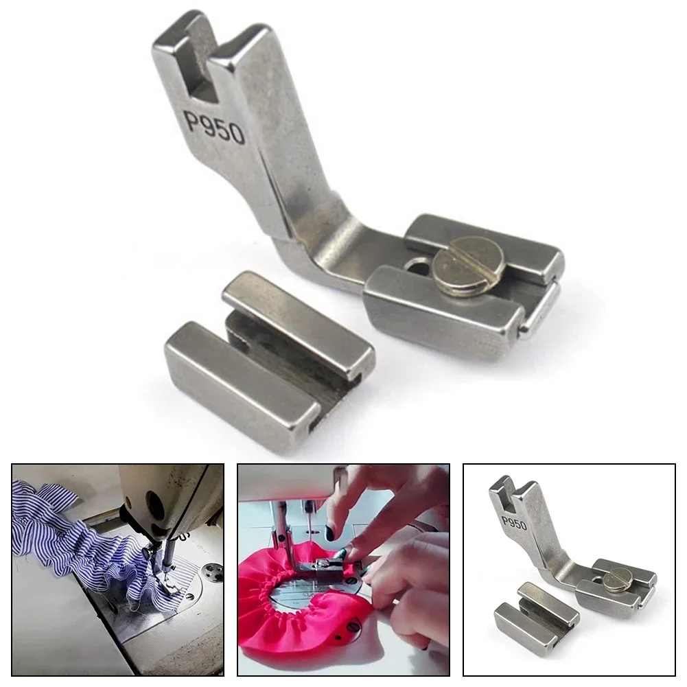 P950 Flat Car Adjustable Wrinkling Presser Foot Wrinkling Foot Industrial Sewing Machine Clothing Pleating Presser Foot