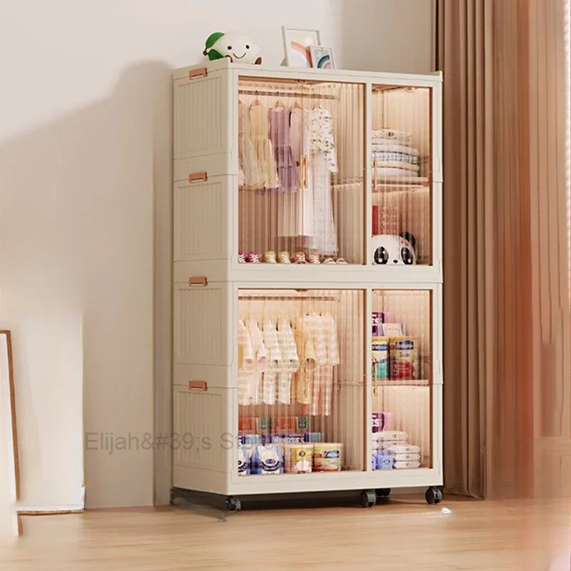 Bedroom Plastic Children Wardrobes Closet Girls Organizer Children Wardrobes Shoe Rack Penderie Enfant Room Furniture MR50CW