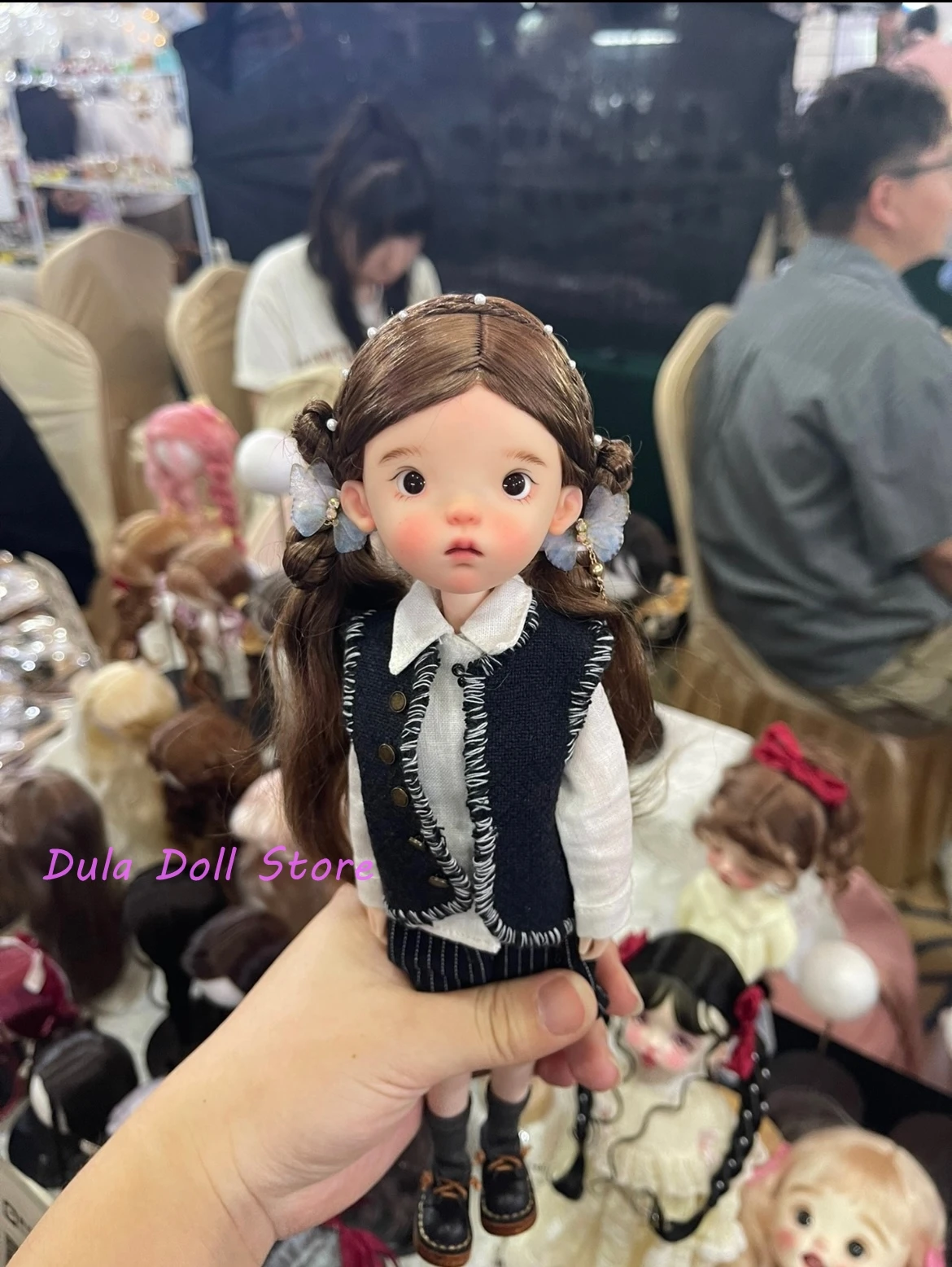 Dula Doll Wigs for Landoudou Landazz  Blue bean 6 points 16cm head circumstance