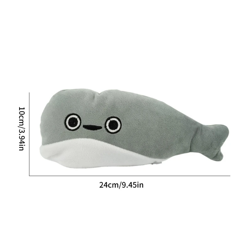 Cat Interactive Sacabambaspis ของเล่น USB Soft Flocking Fish ลูกแมวการฝึกอบรมของเล่น E65D