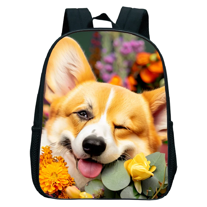 Toddler German Shepherd Kindergarten Bags Kids Husky Dog Bookbag Backpack 12 Inch Baby School Bags Boys Girls Bulldog Schoolbag