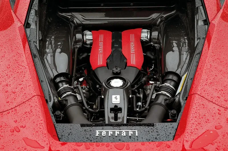 5 Piece Plain Weave Carbon Fiber Engine Bay Set For Ferrari 488 GTB Coupe