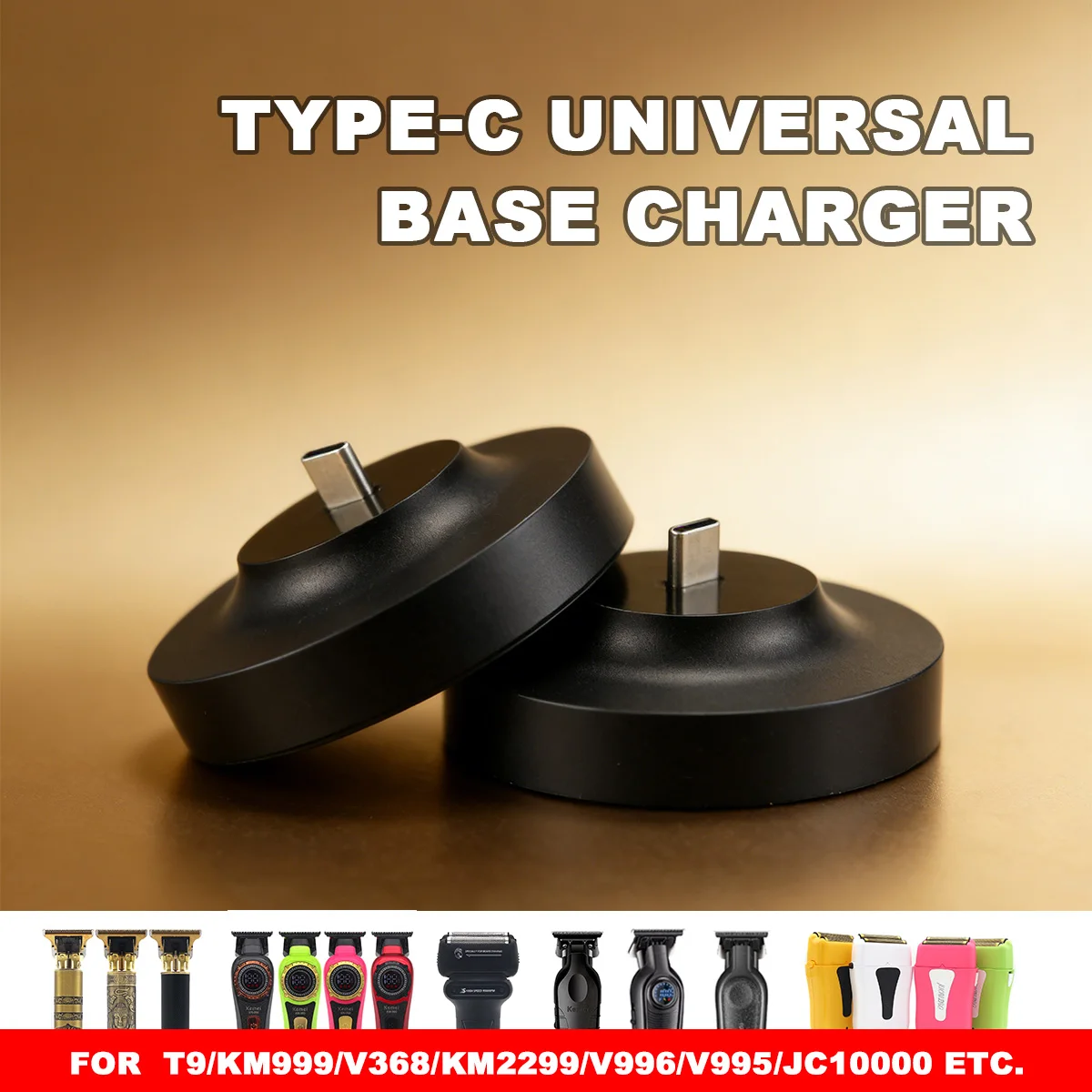 

Профессиональная машинка для стрижки волос с зарядной станцией Type-C для T9 KM-999 2299 V-368 996 995 JC10000 и других моделей. Универсальная зарядная база